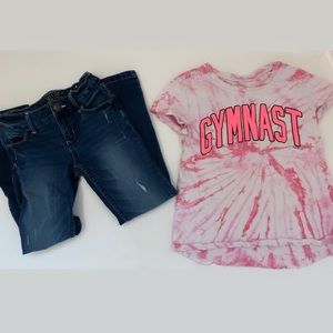 Super skinny jeans & top bundle: Justice